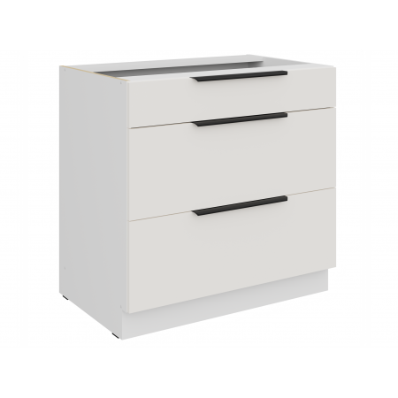 Szafka z szufladami 80 cm biała mat AURO 80 D 3S BB